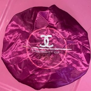 Purple to purple satin bonnet